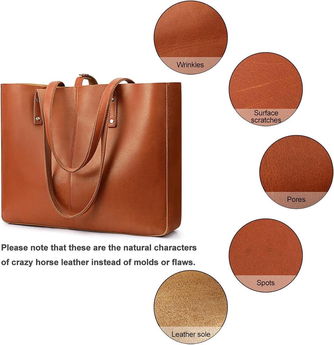 S-ZONE Leather Tote – Women’s Handbag