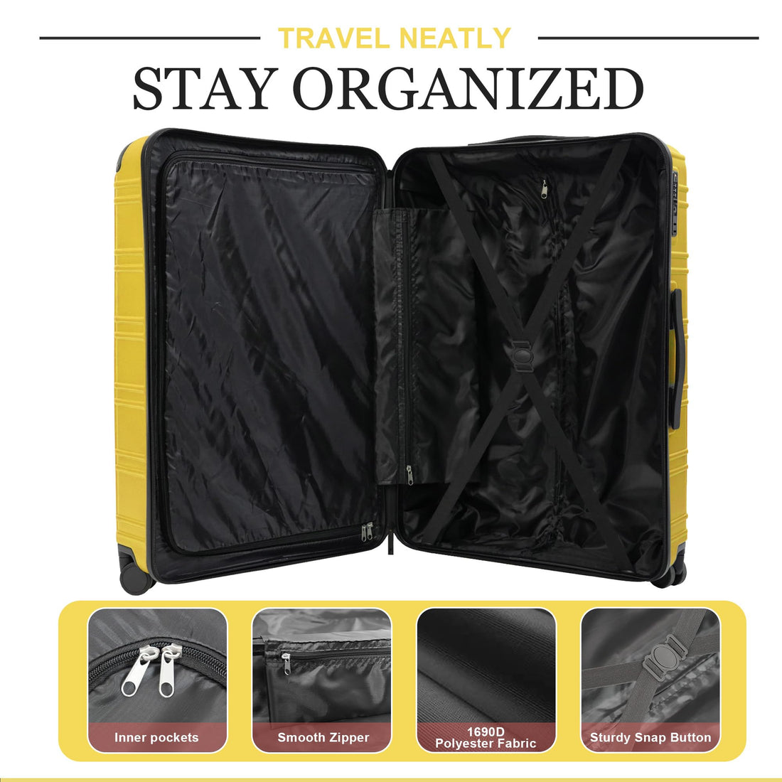 4-Piece Luggage Set – Blue