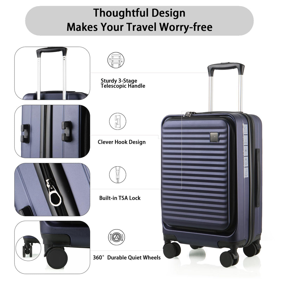 19.5" Hardside Carry-On – Black