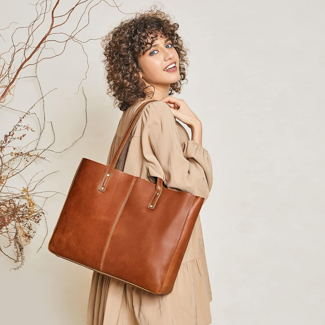 S-ZONE Leather Tote – Women’s Handbag