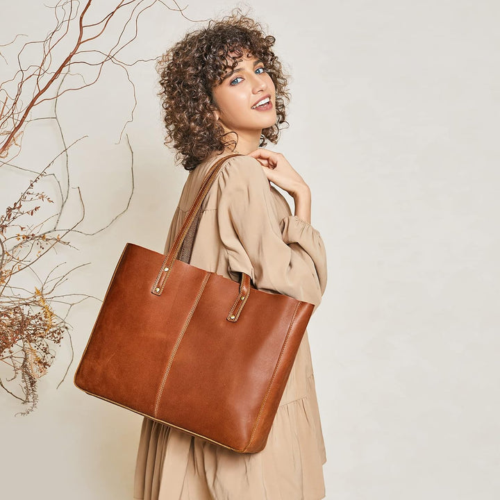S-ZONE Leather Tote – Women’s Handbag