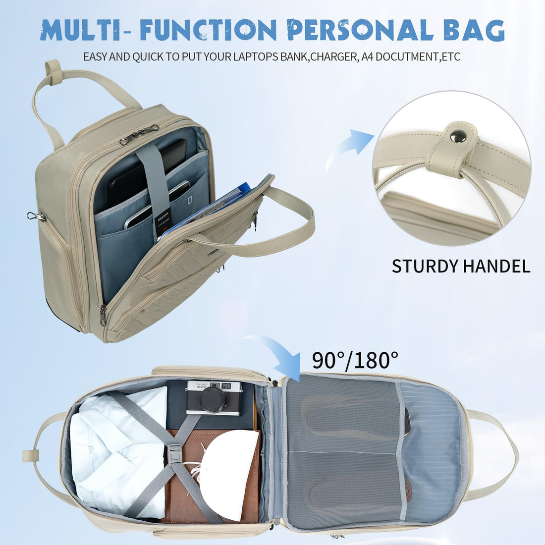 KROSER 16" Underseat Luggage Grey