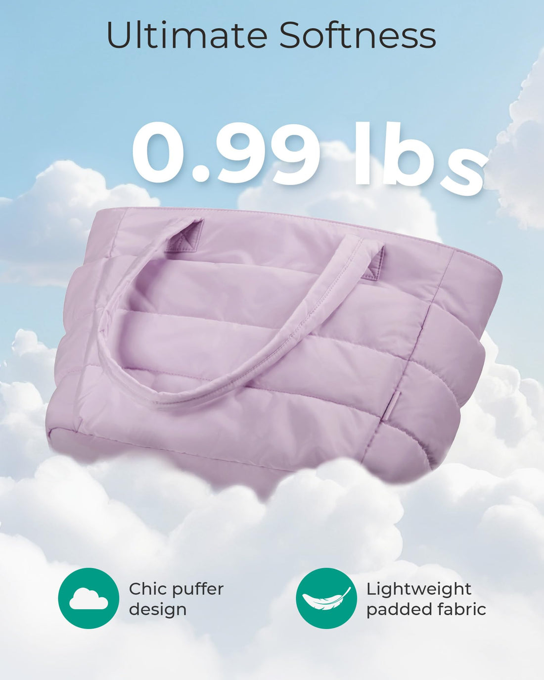 BAGSMART Women’s Puffy Tote