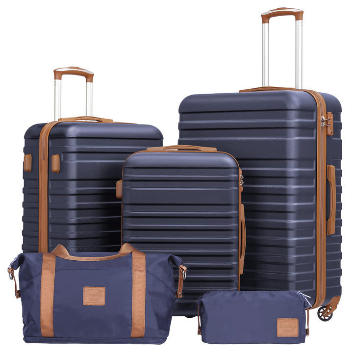 Coolife 3-Piece Luggage Set – Navy