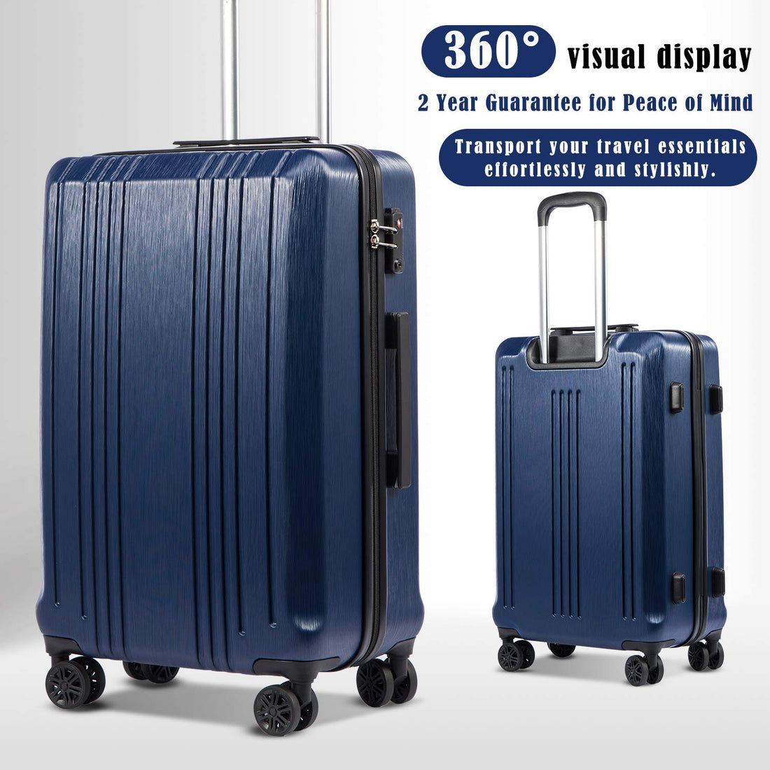 Coolife 3-Piece Expandable Luggage Set