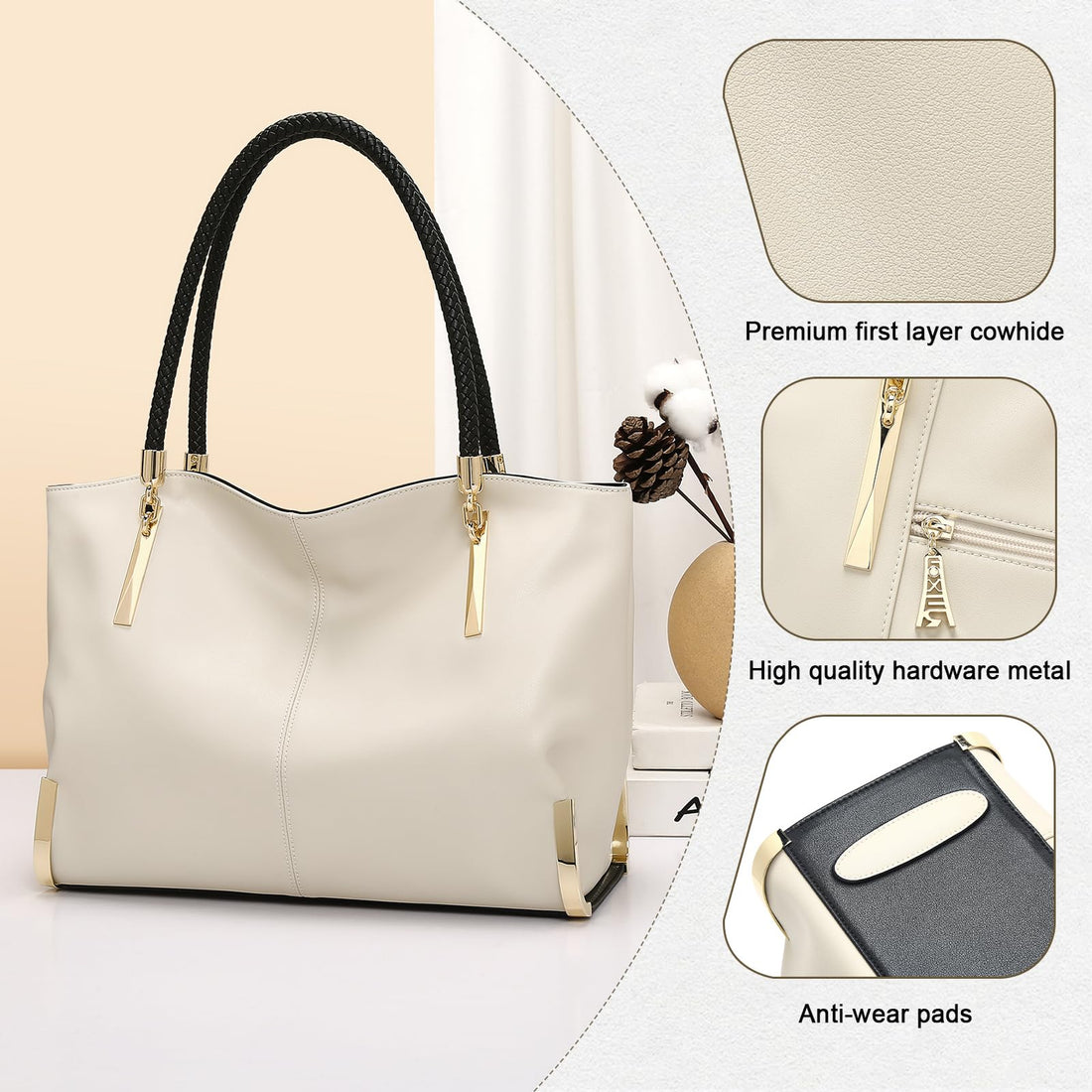 FOXLOVER Large Women's Tote Bag