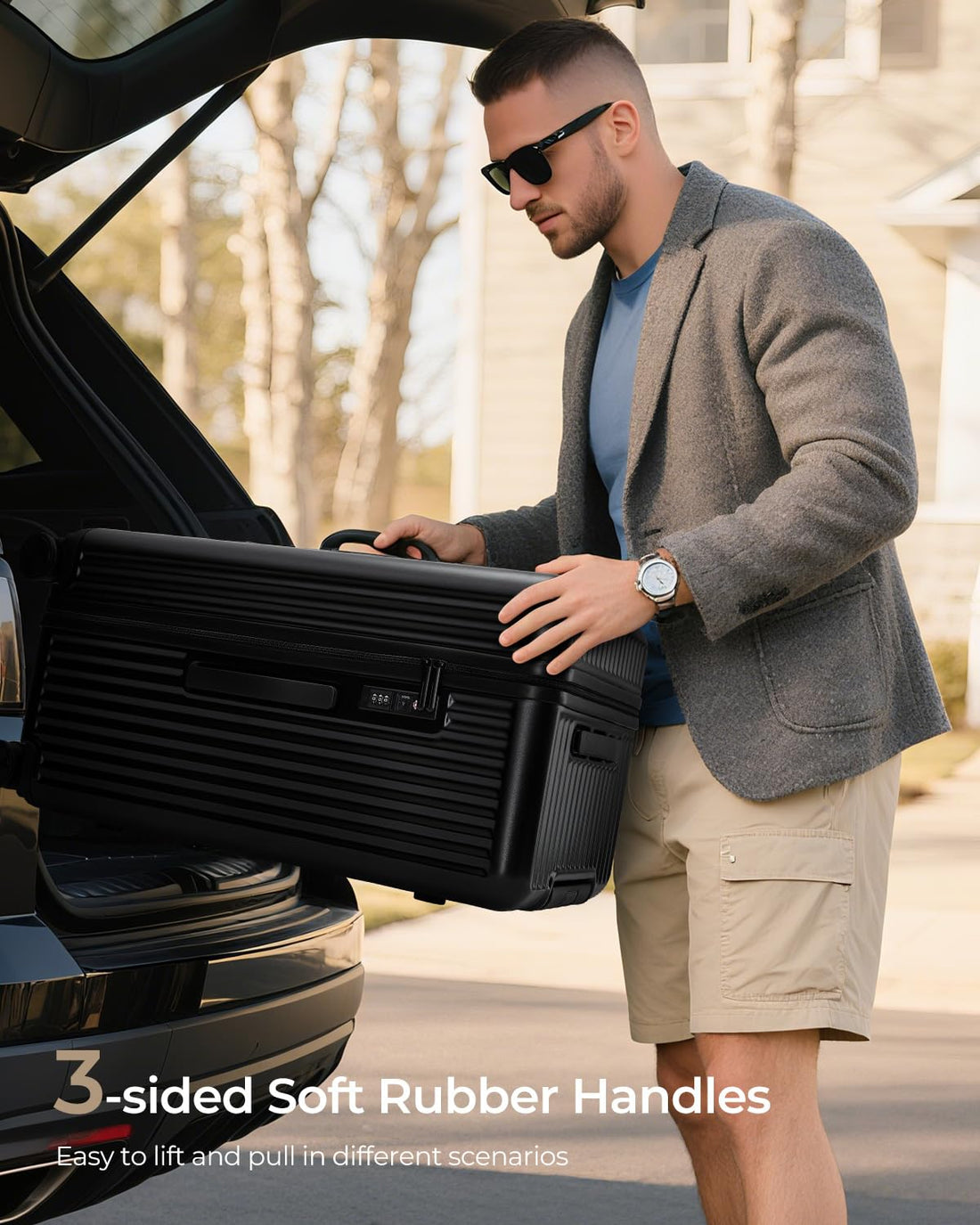 28" Black Trunk Luggage