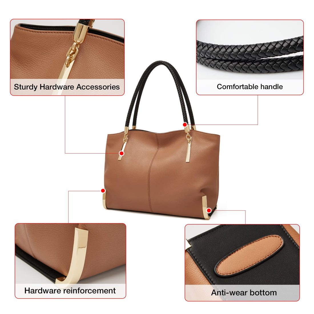 FOXLOVER Large Women's Tote Bag