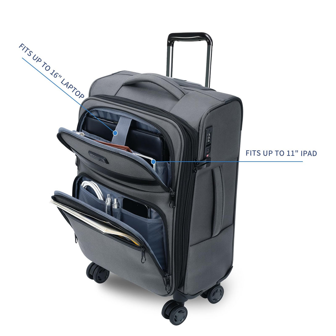 KROSER 20" Carry-On Burgundy