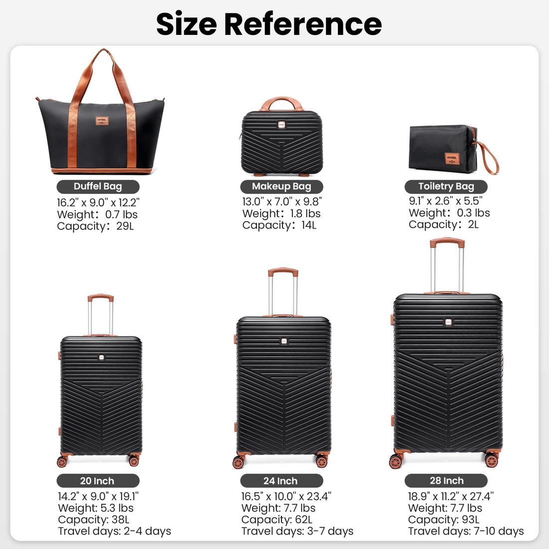 Hoteel 4-Piece Luggage Set – Beige