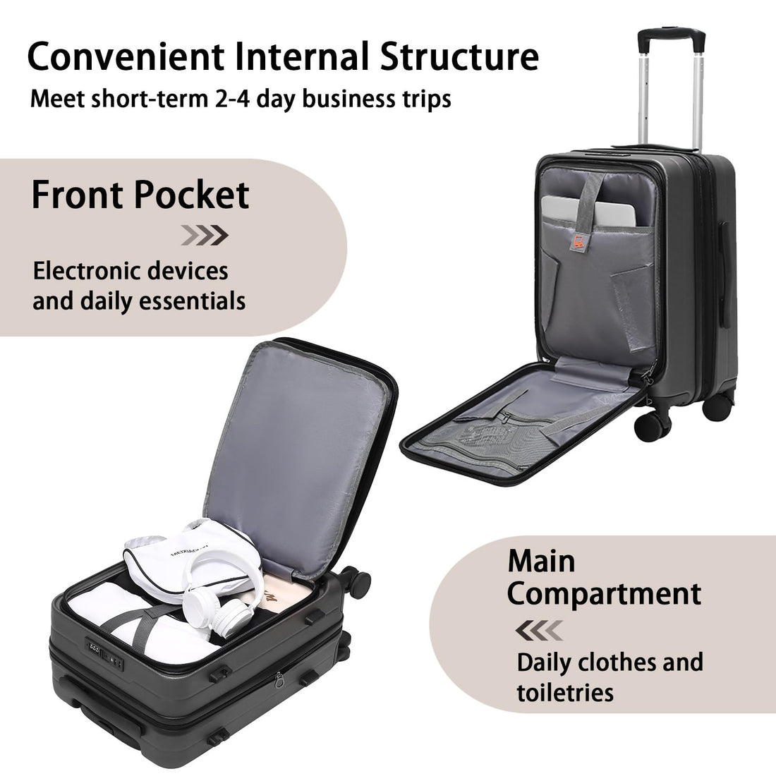 19.5" Hardside Carry-On – Black