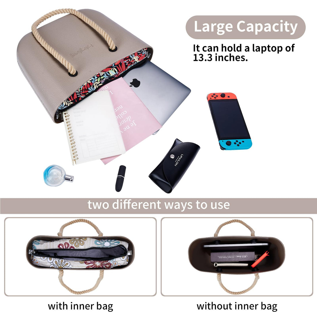 MRMIMI Waterproof Rubber Tote Bag