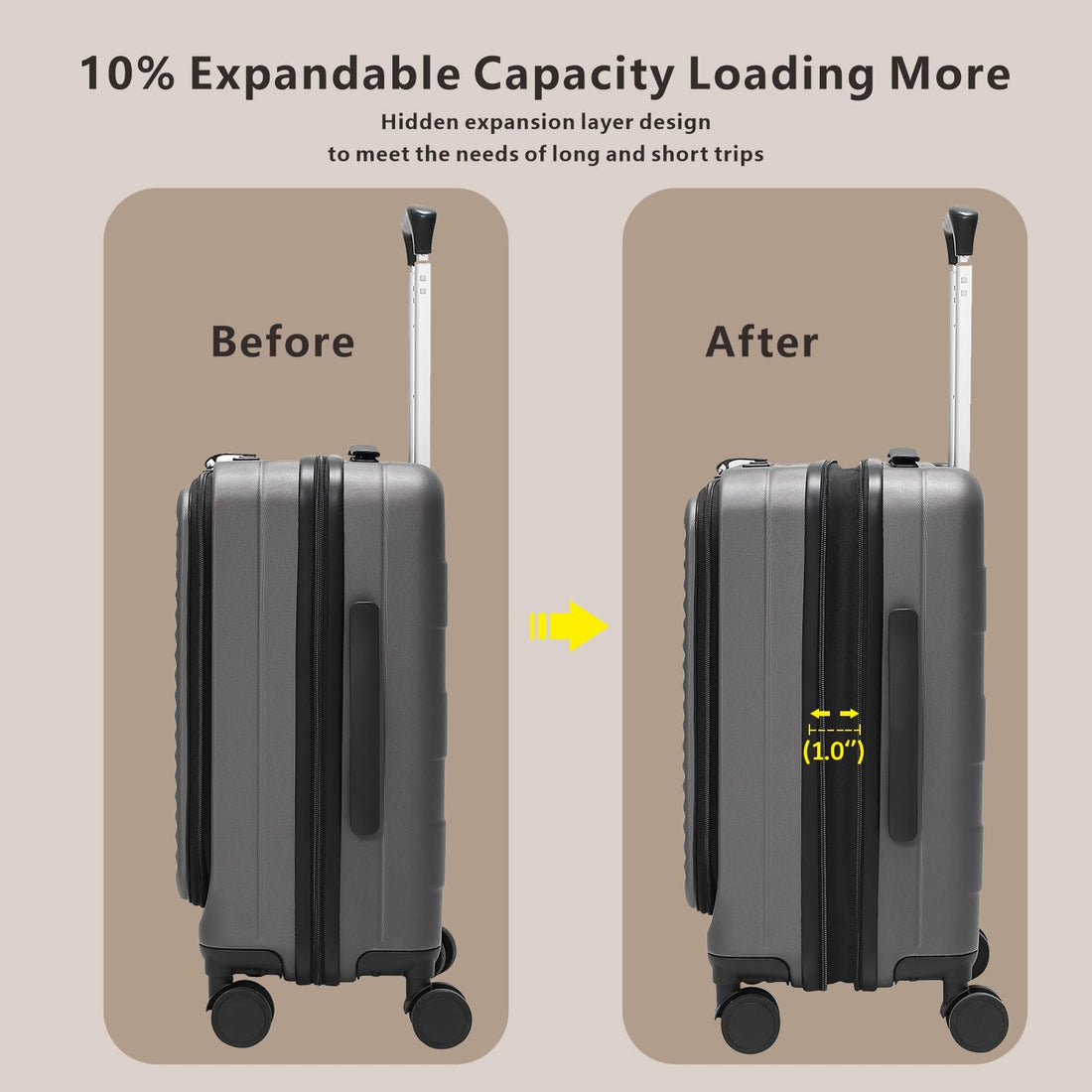 19.5" Hardside Carry-On – Black