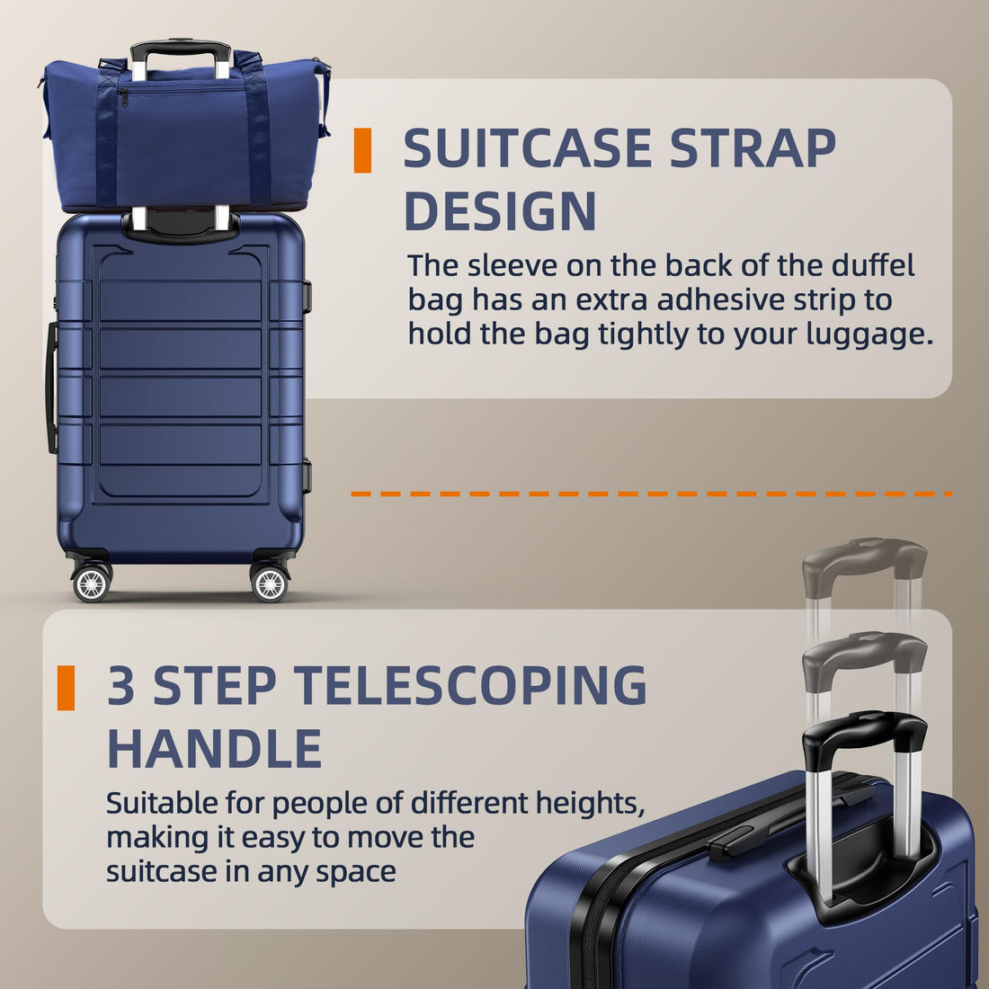 SHOWKOO 3-Piece Luggage Set