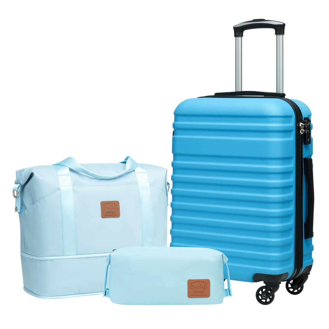 Coolife 3-Piece Luggage Set – Navy