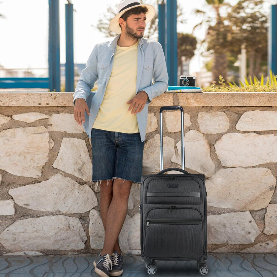 KROSER 20" Carry-On Burgundy