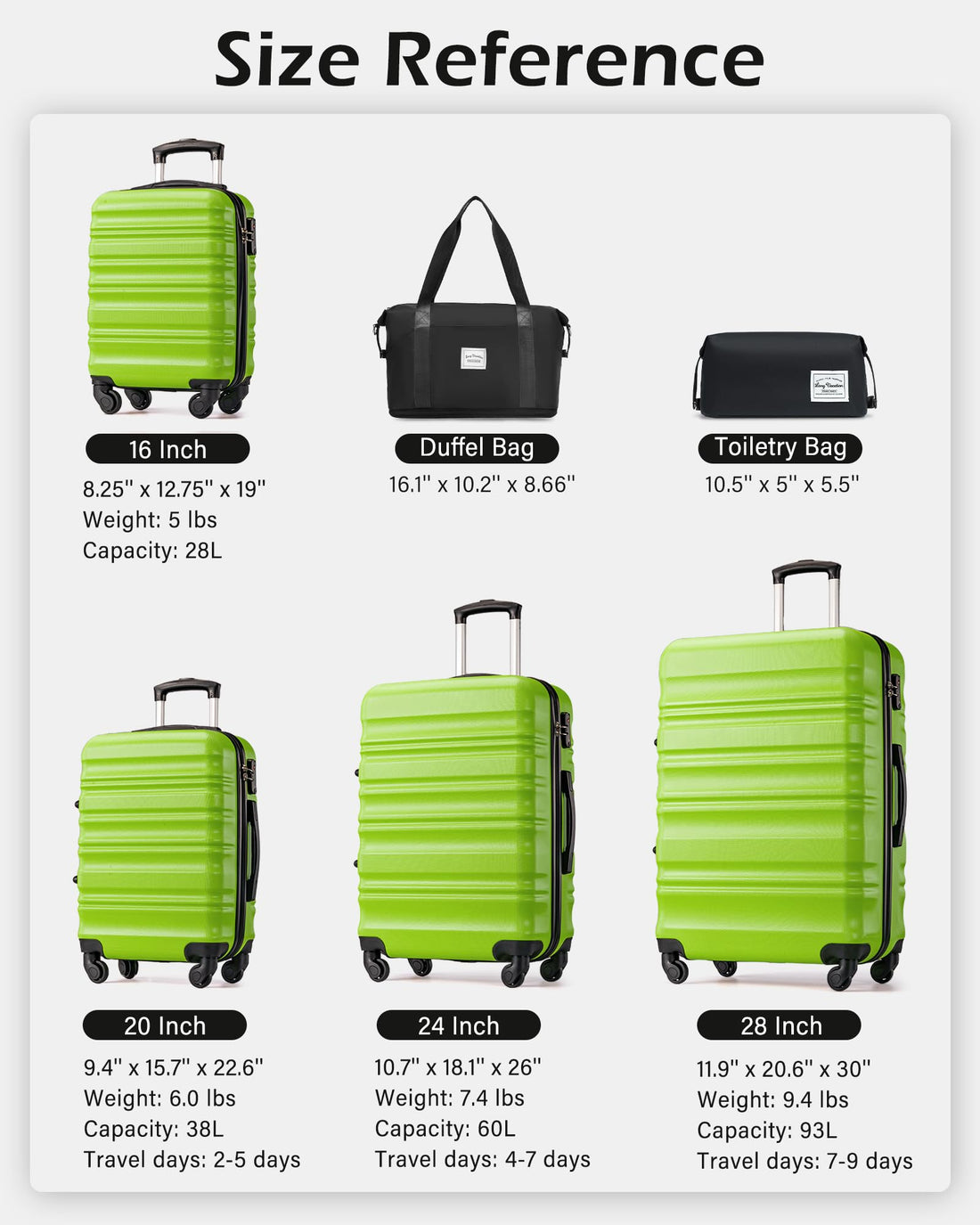 3-Piece Carry-On Luggage Set