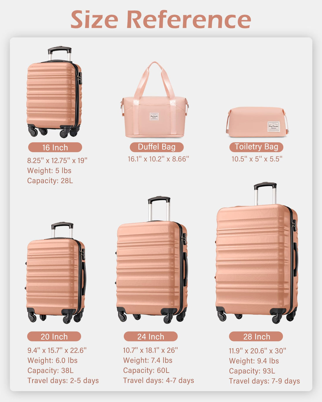 3-Piece Carry-On Luggage Set