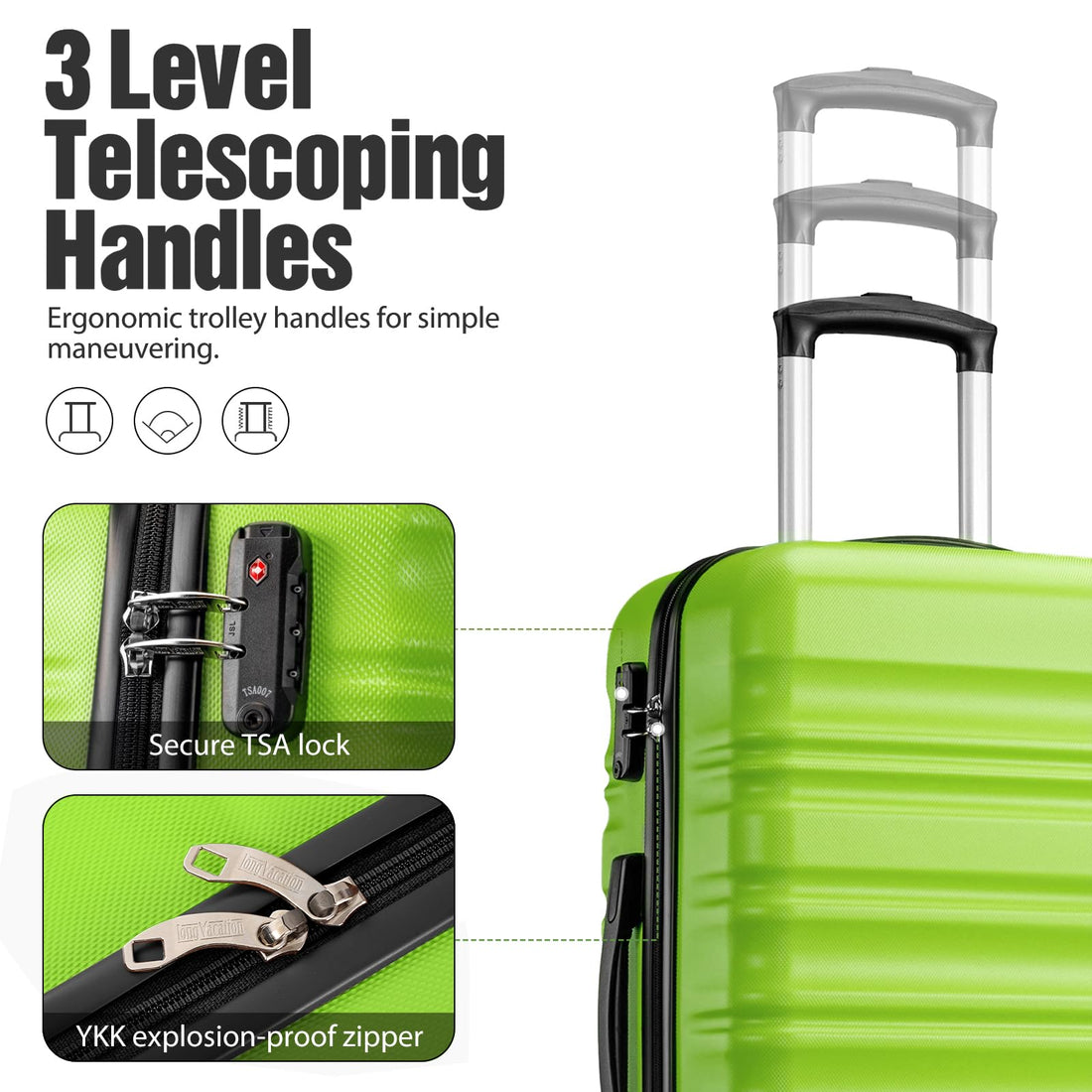3-Piece Carry-On Luggage Set