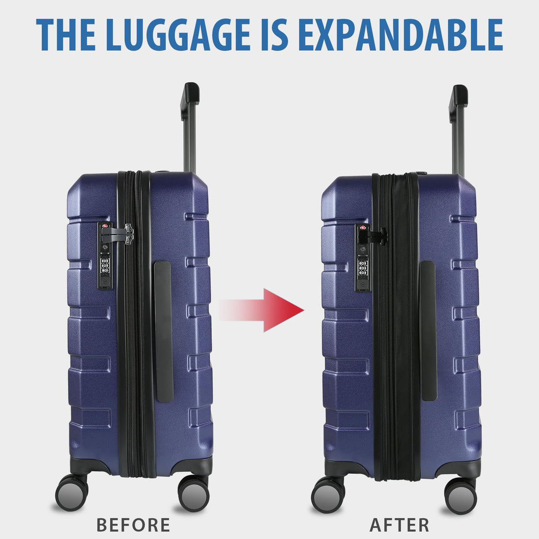 KROSER 20" Carry-On – Steel Grey