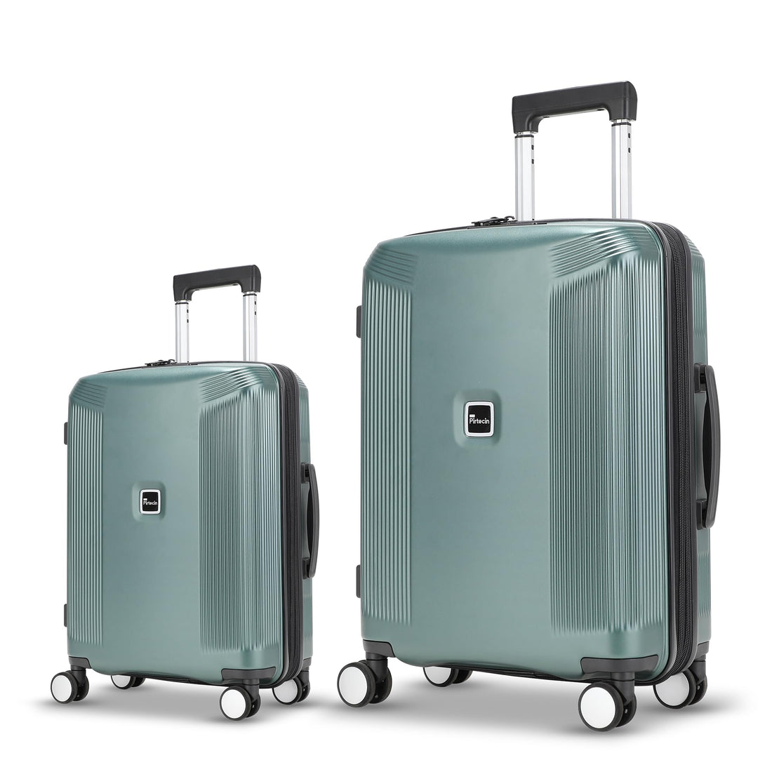2-Piece Gray Luggage Set 20/28"
