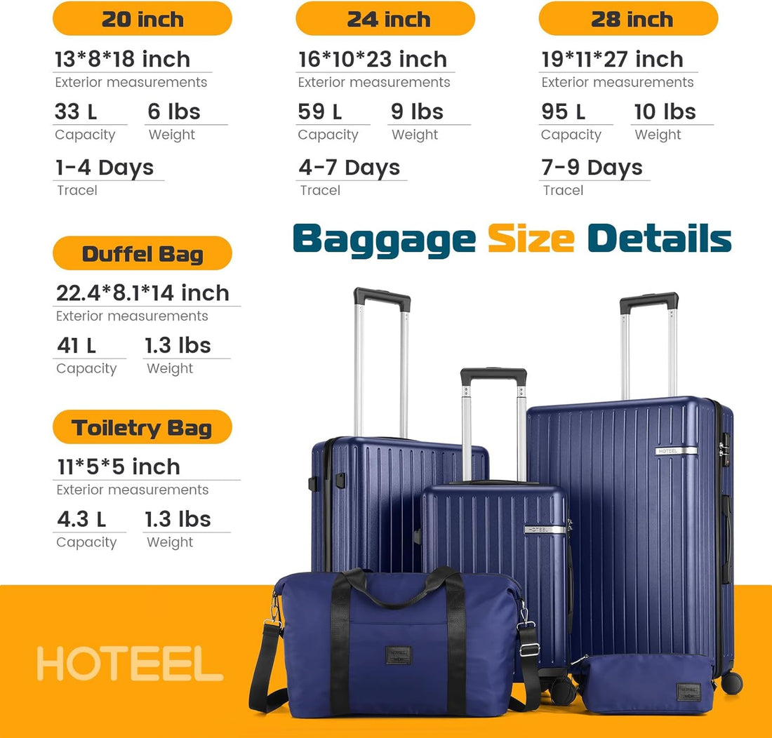 Hoteel 3-Piece Carry-On Luggage Set