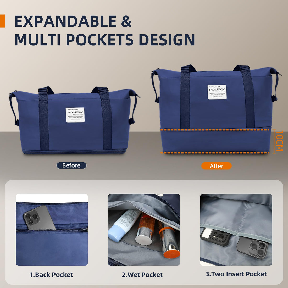 SHOWKOO 3-Piece Luggage Set