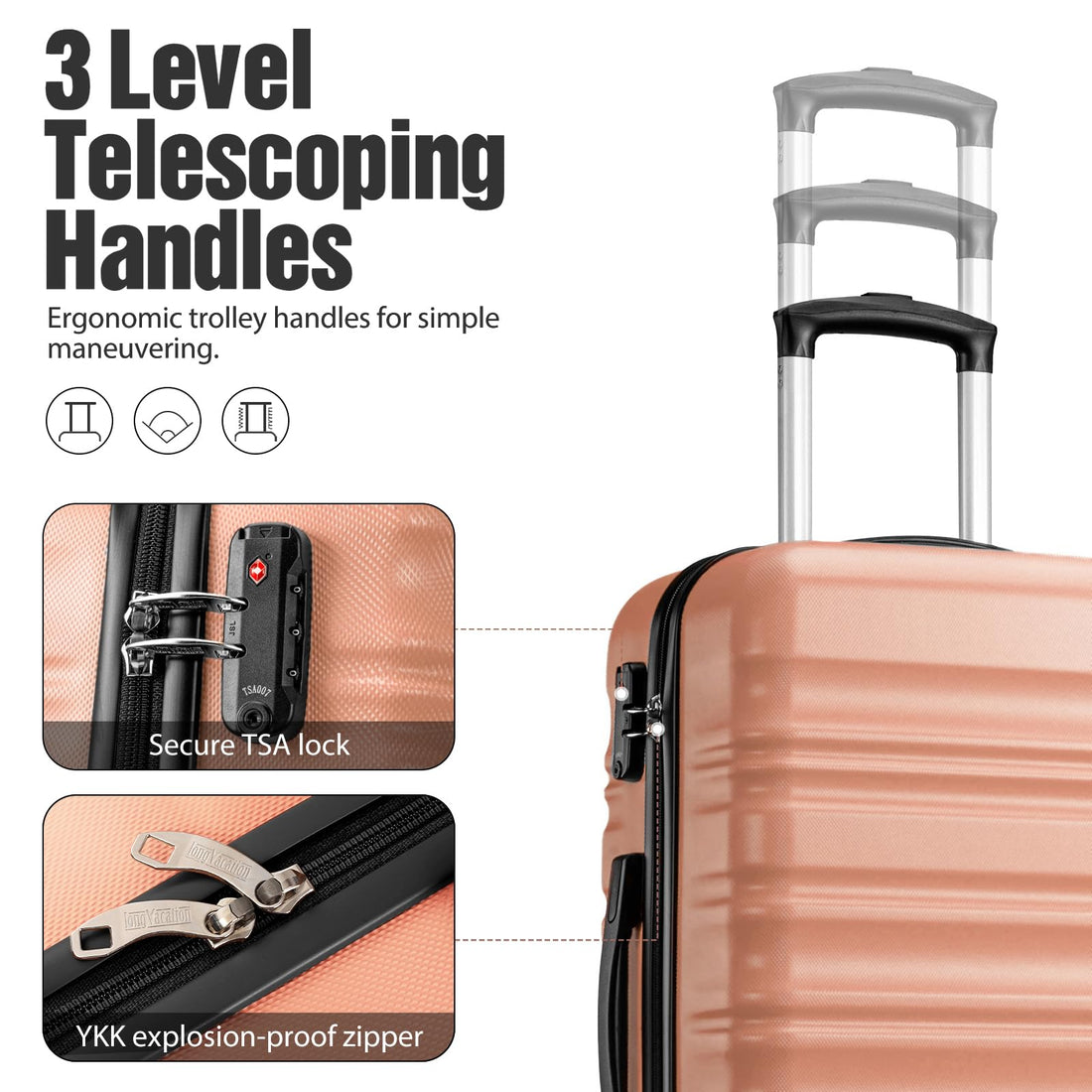 3-Piece Carry-On Luggage Set