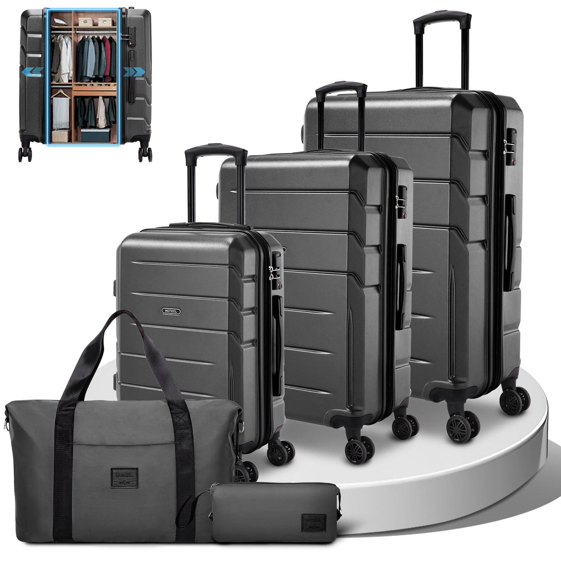 Hoteel 5-Piece Beige Luggage
