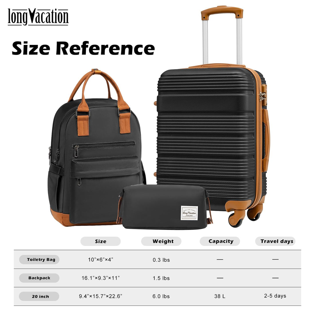 LONG VACATION 3-Piece Carry-On Set