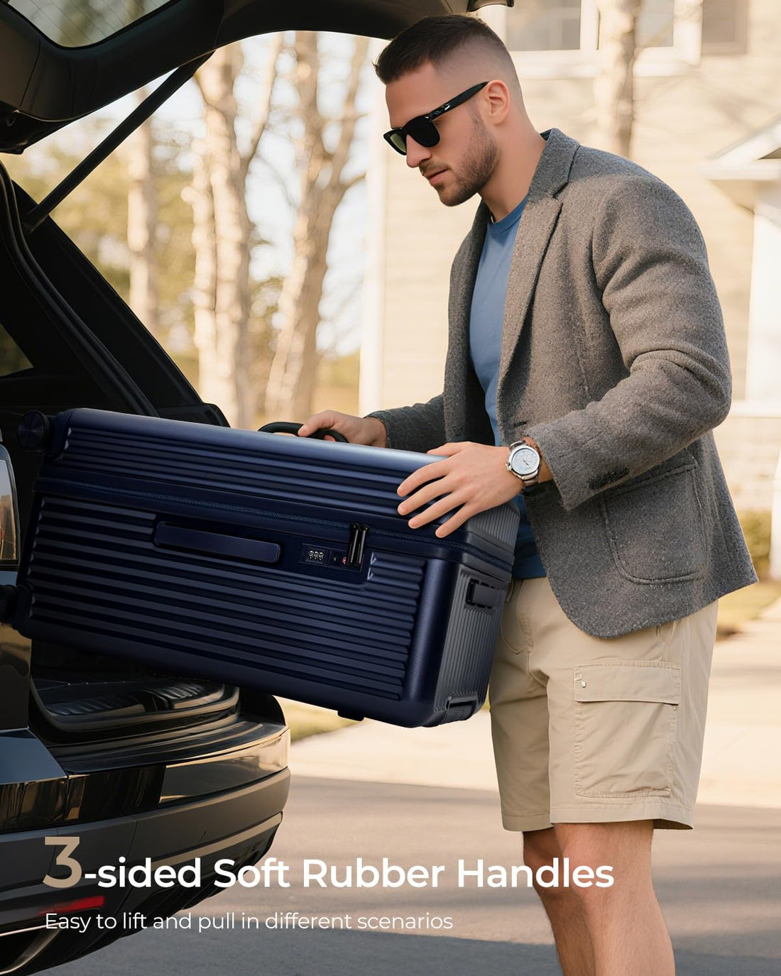 28" Black Trunk Luggage