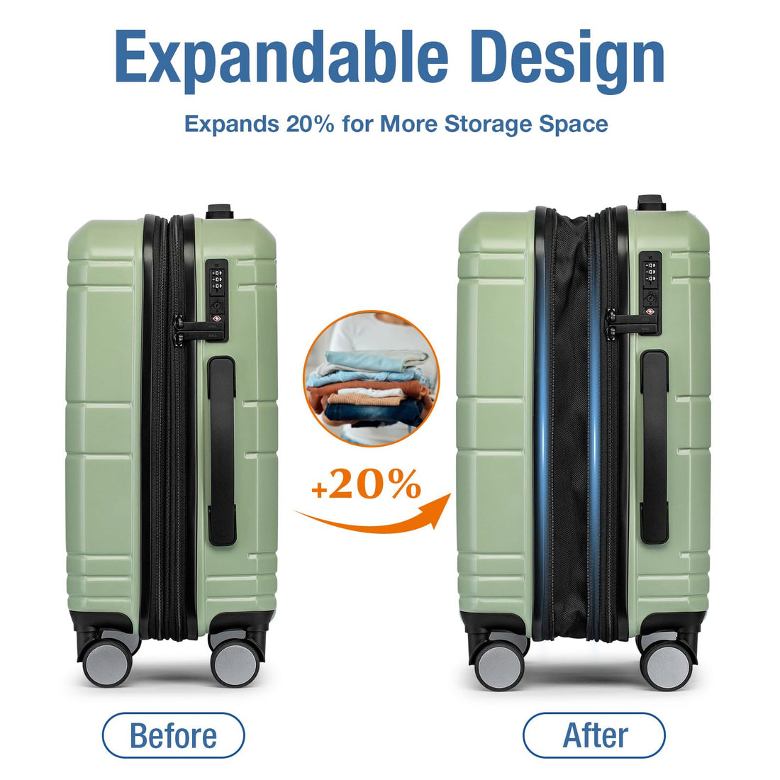 KYME 20" Carry-On Luggage Green