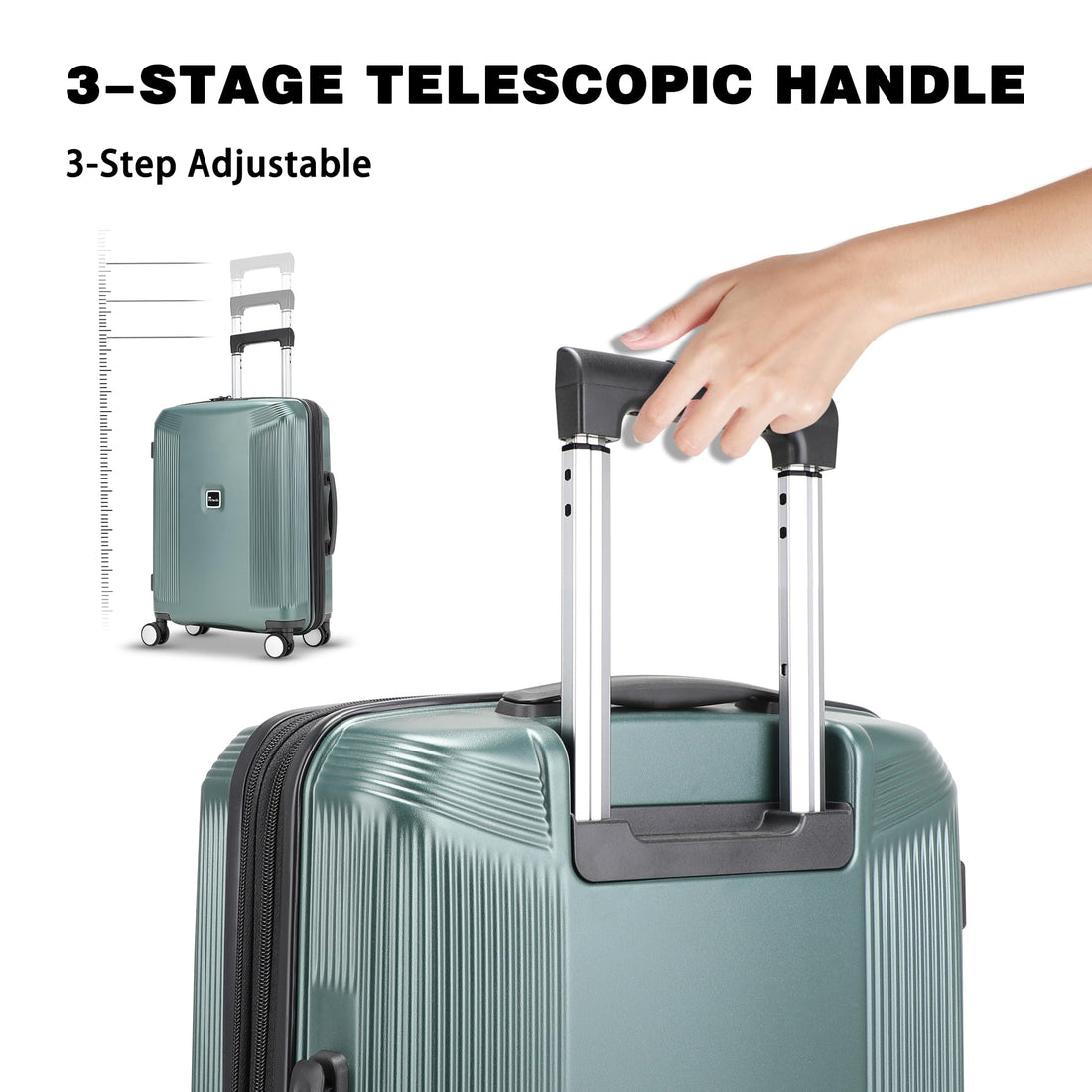 2-Piece Gray Luggage Set 20/28"