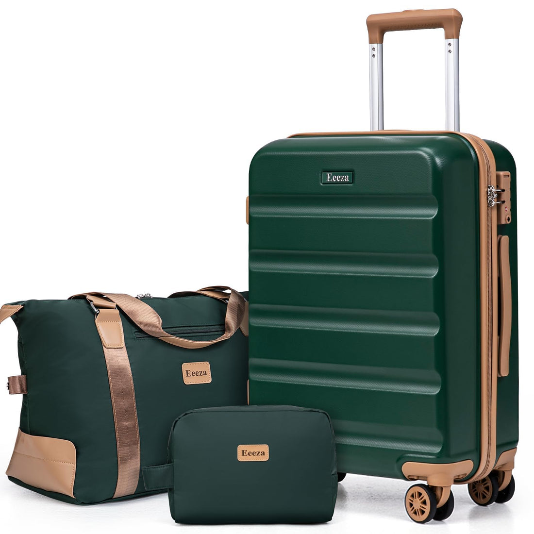 3-Piece Blue Carry-On Luggage Set