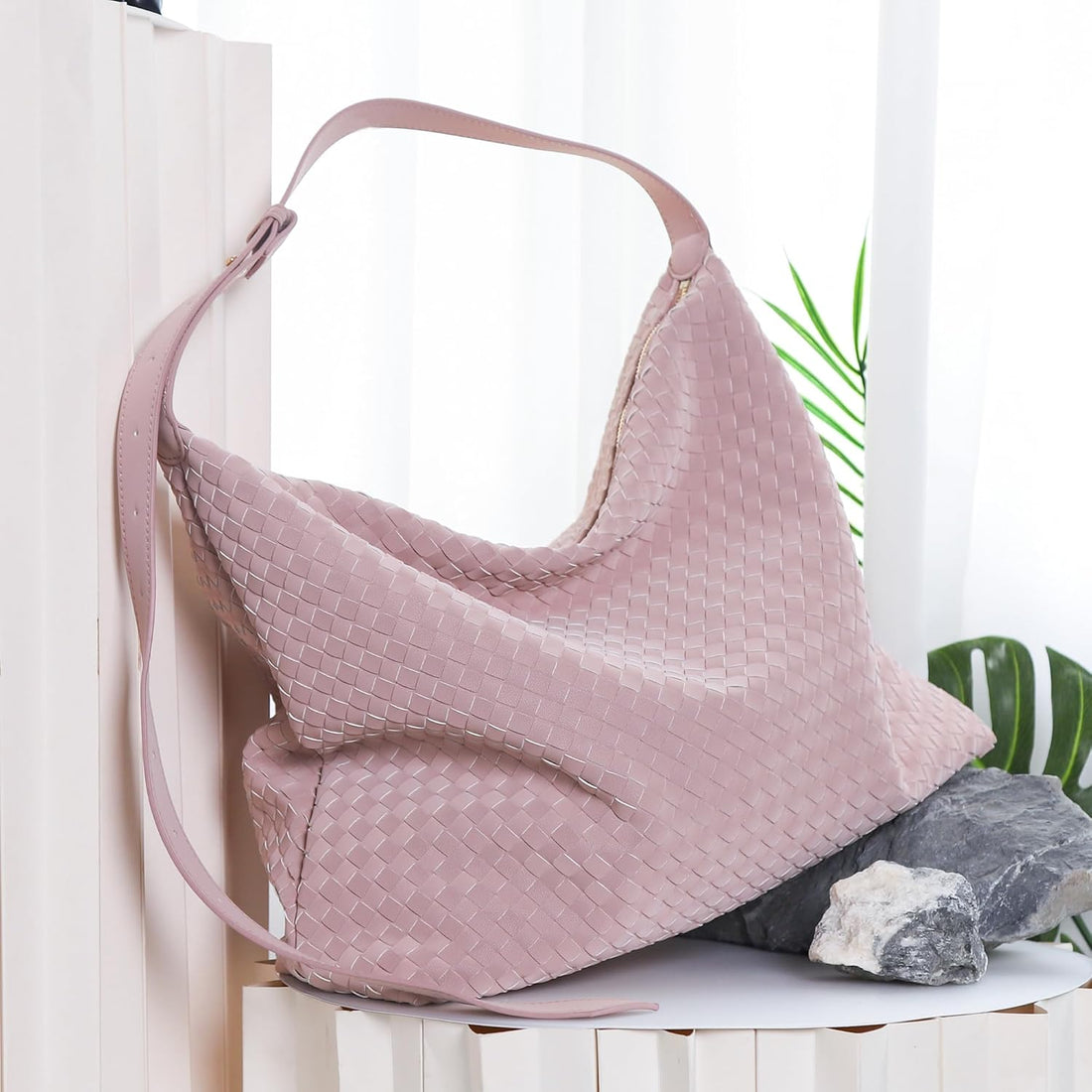 Woven Vegan Leather Bag – Women’s Tote