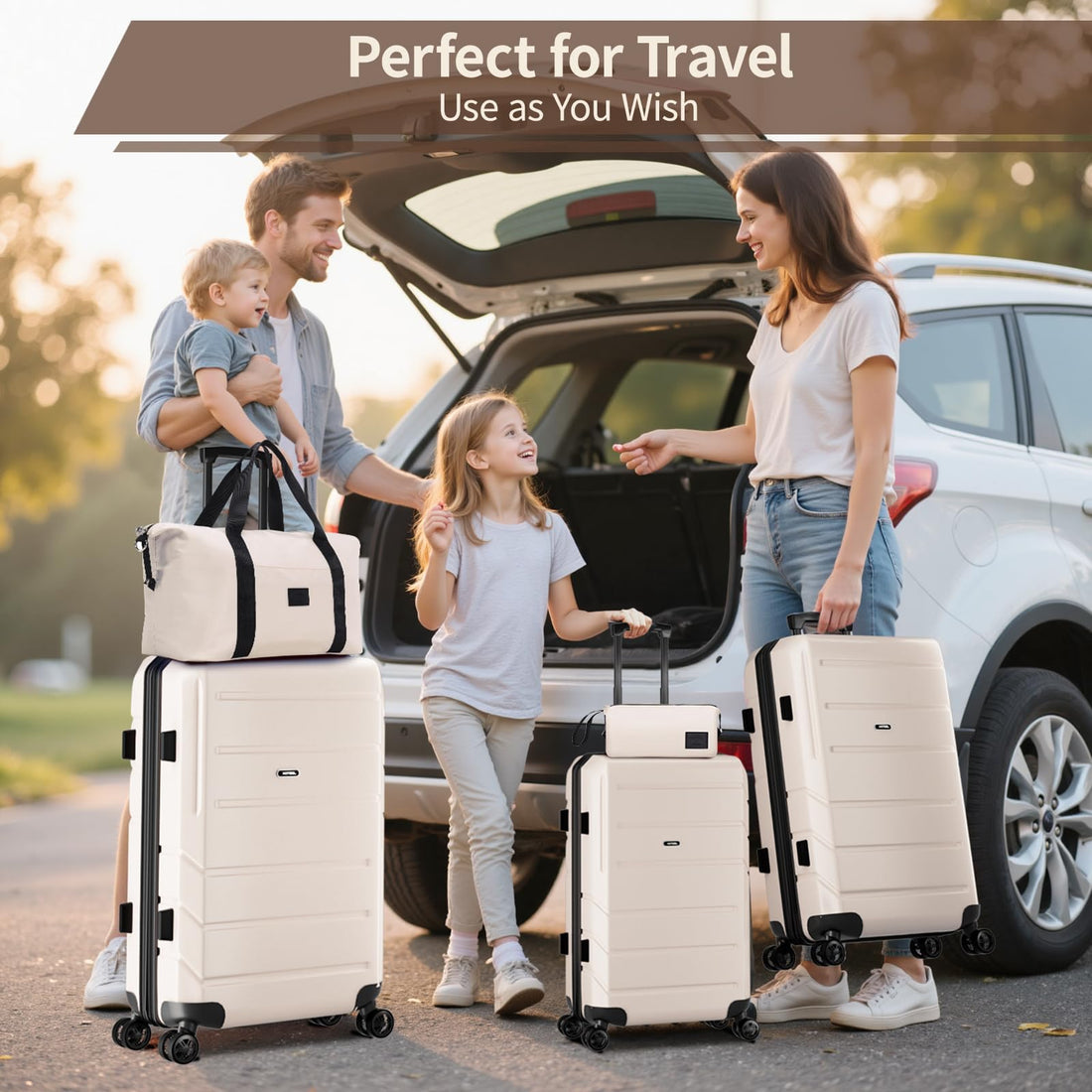 Hoteel 5-Piece Beige Luggage