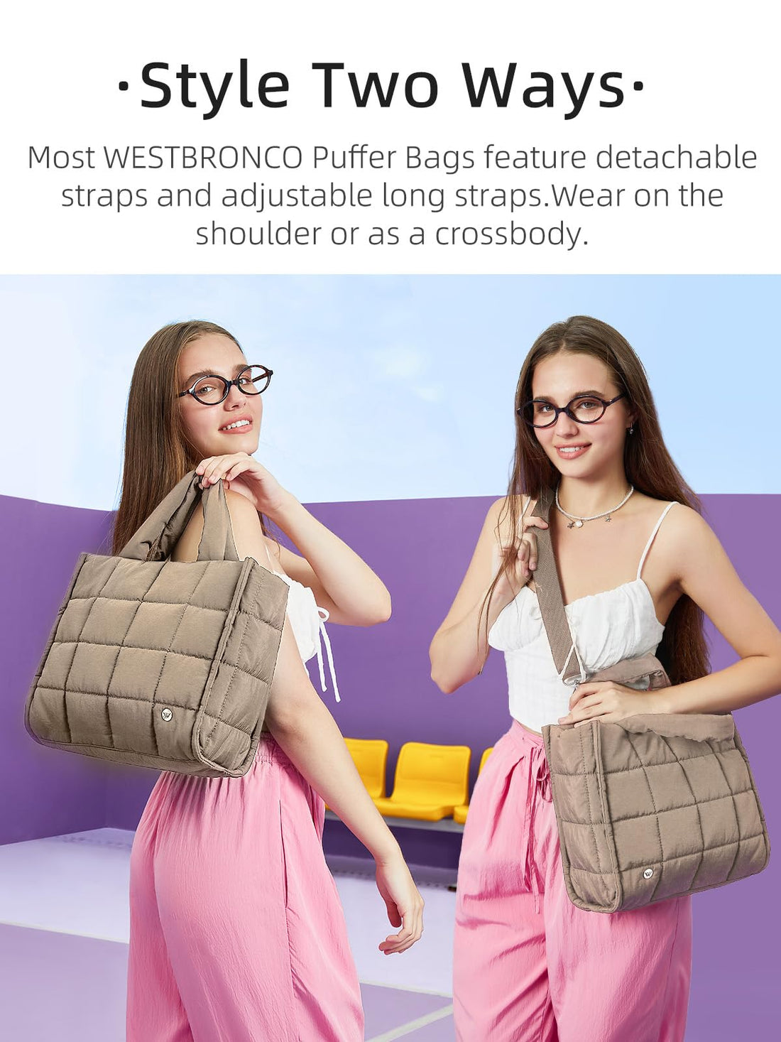 WESTBRONCO Women's Quilted Bag