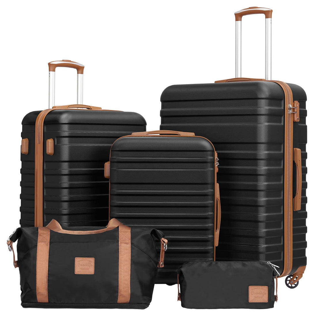 Coolife 3-Piece Luggage Set – Navy