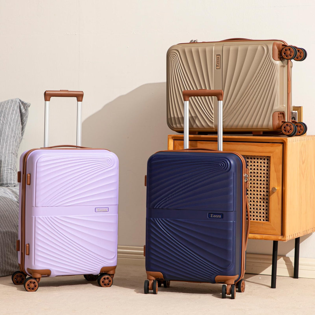 3-Piece 20" Carry-On Luggage Set