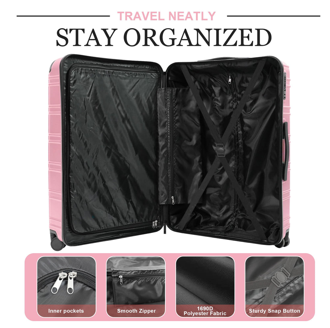4-Piece Luggage Set – Blue