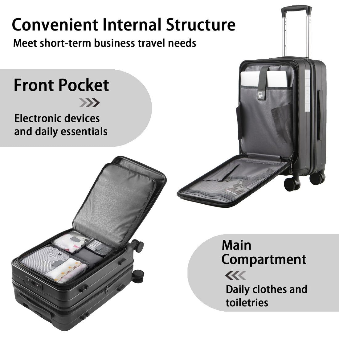 19.5" Hardside Carry-On – Black