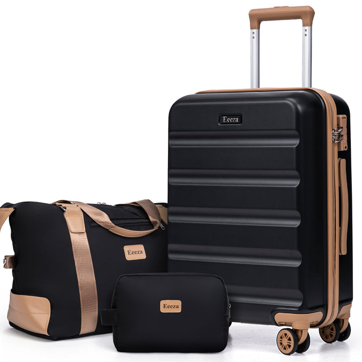 3-Piece Blue Carry-On Luggage Set