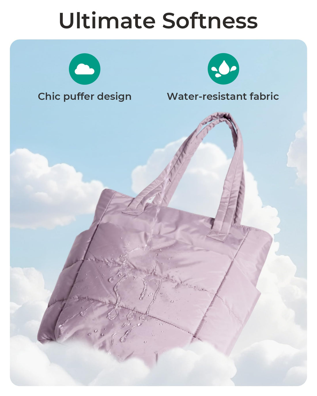 BAGSMART Women’s Puffy Tote