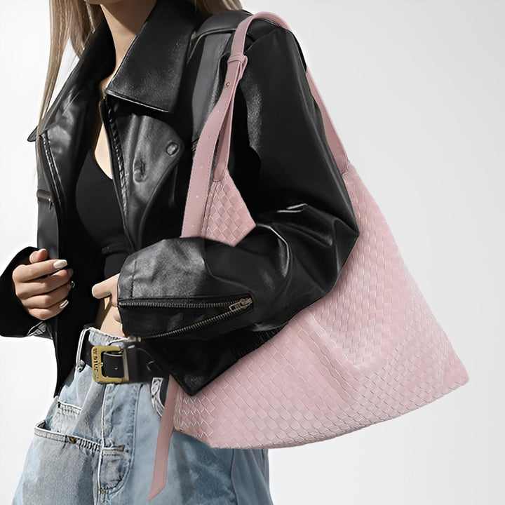 Woven Vegan Leather Bag – Women’s Tote