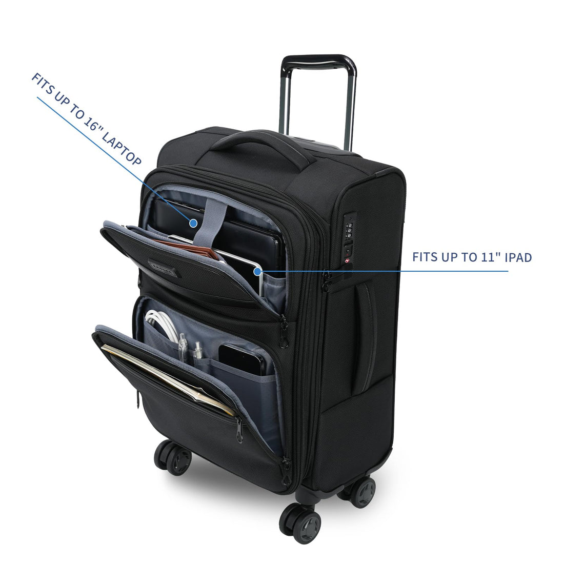 KROSER 20" Carry-On Burgundy