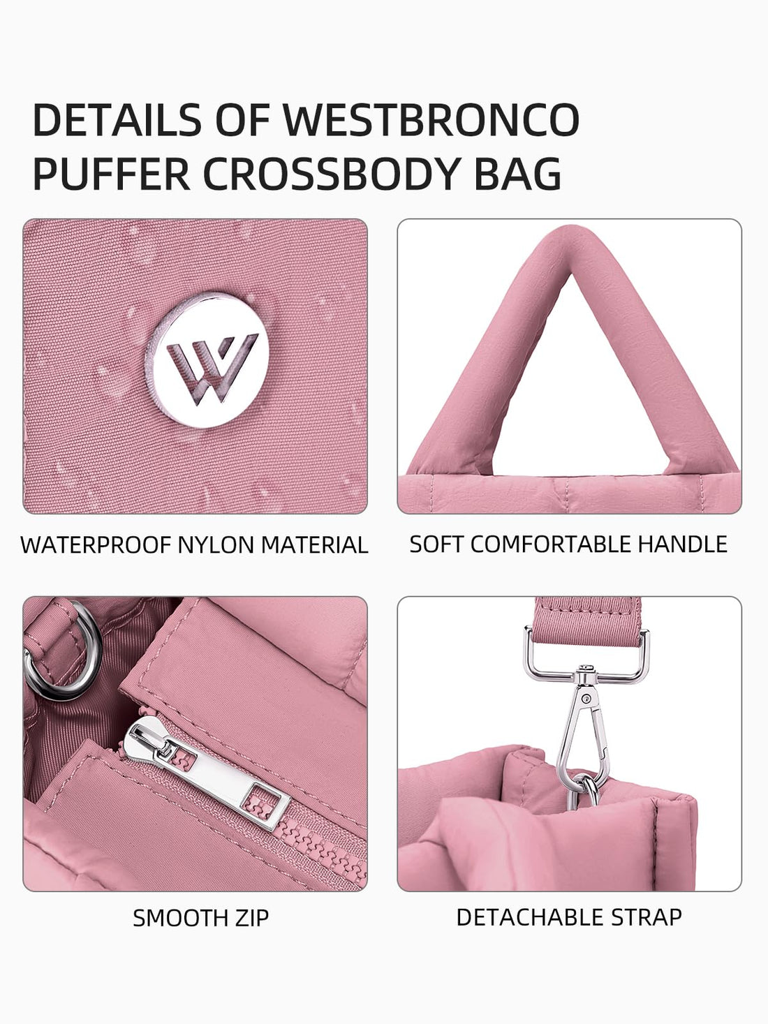 WESTBRONCO Women's Quilted Bag