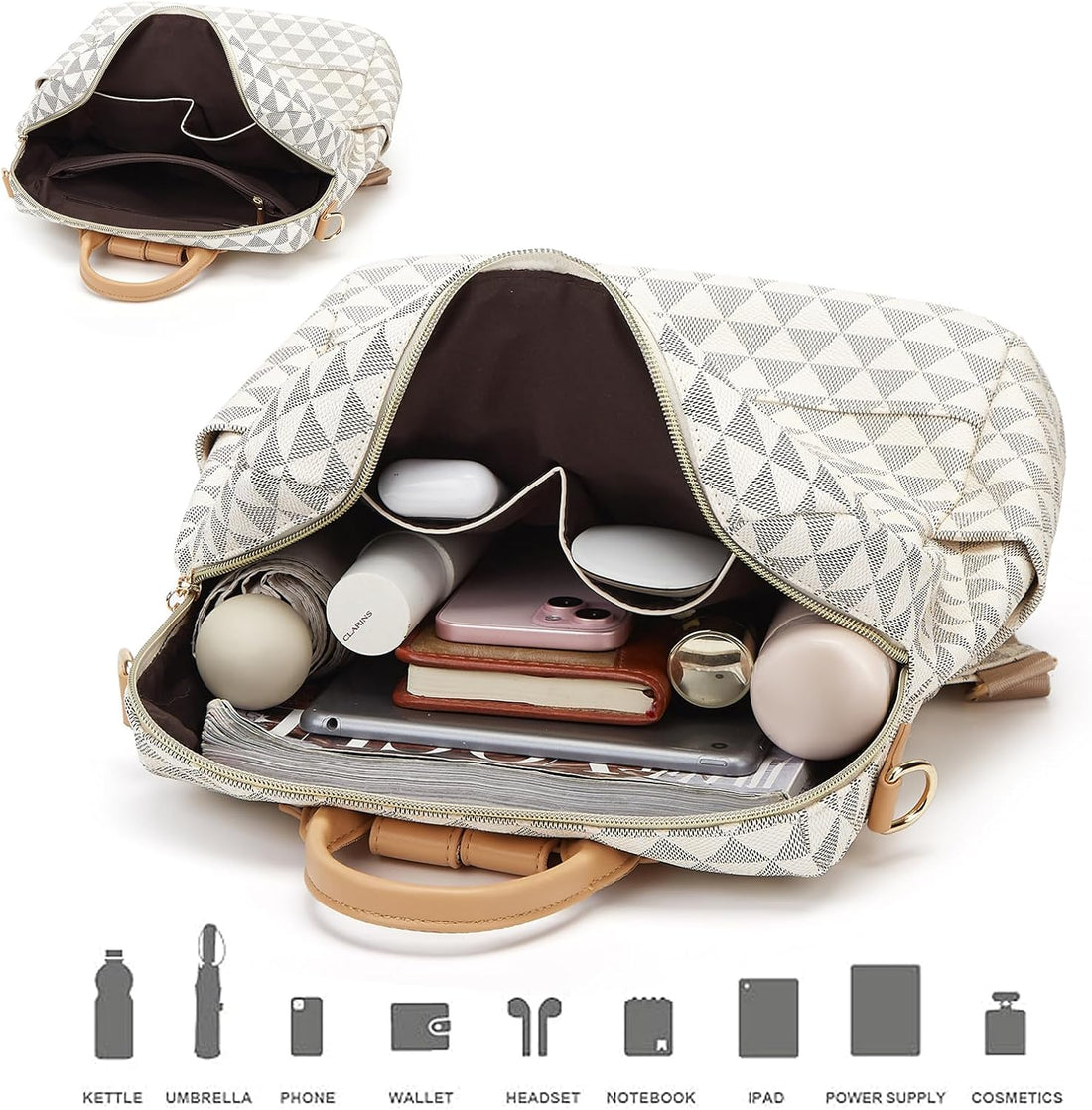Makes 2-Piece Women's Backpack Purse