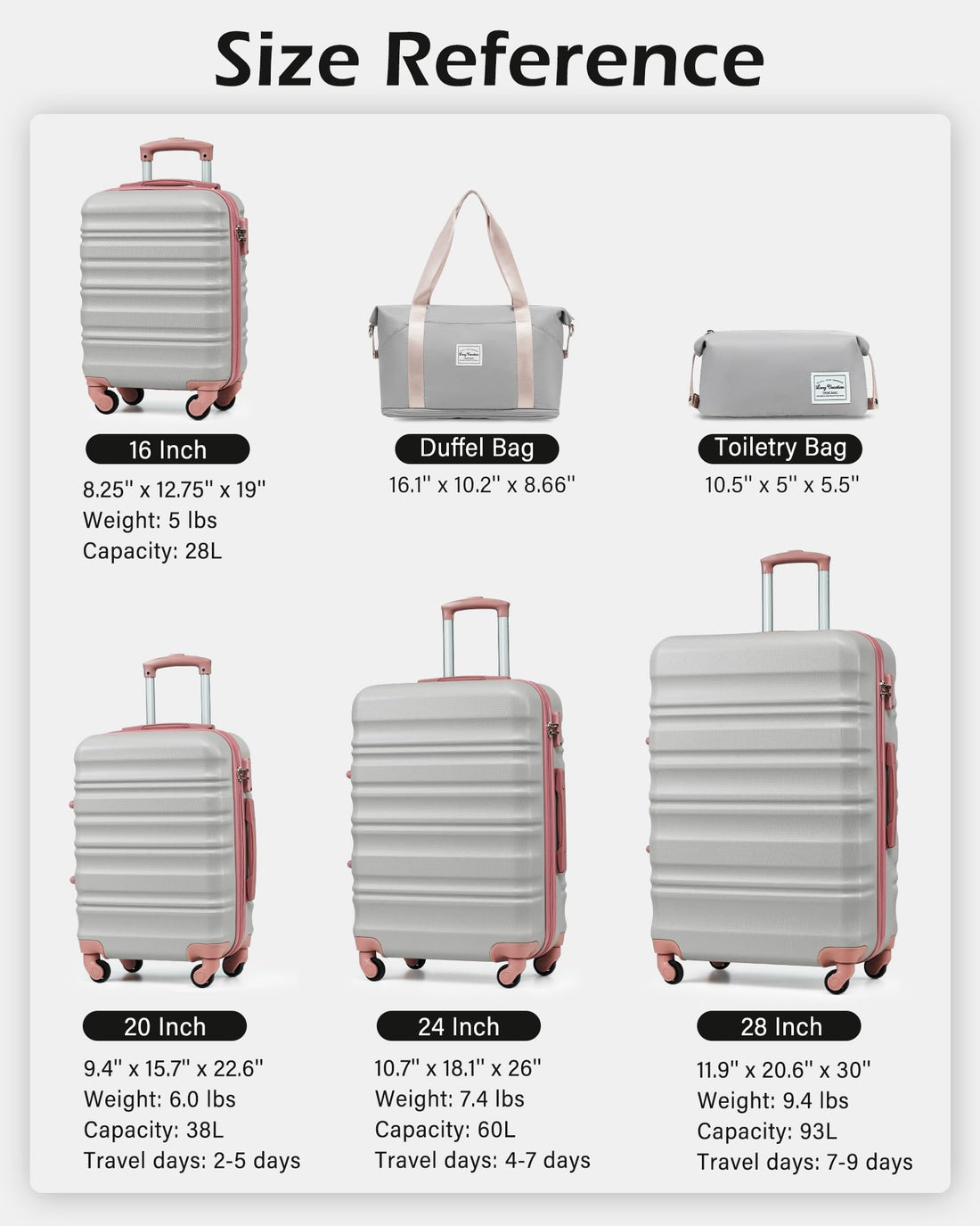3-Piece Carry-On Luggage Set