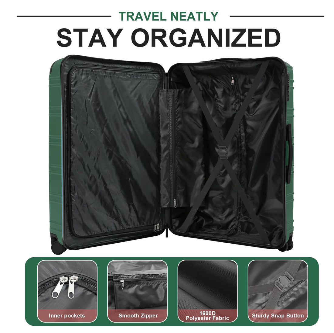 4-Piece Luggage Set – Blue