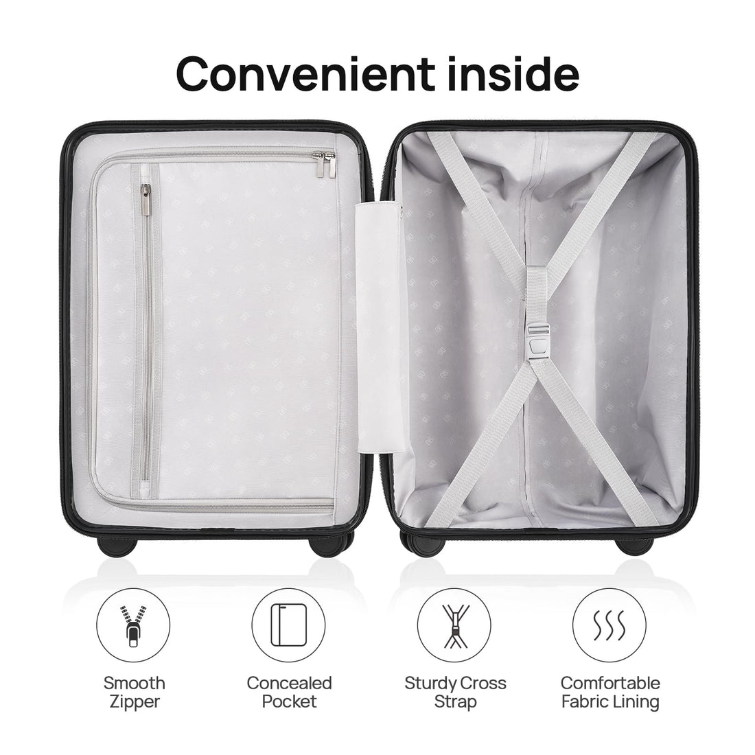 2-Piece Carry-On Luggage Set – Grey